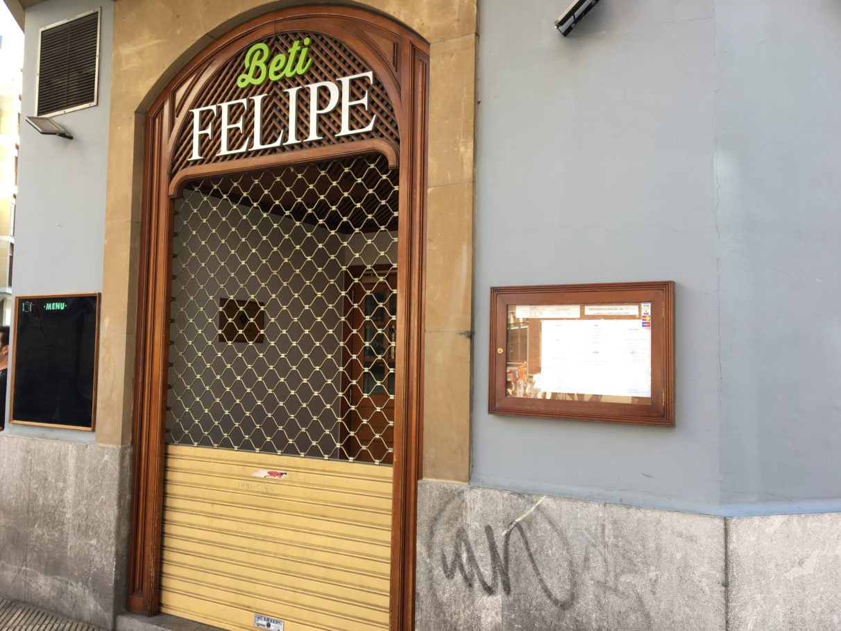 El restaurante Felipe vuelve a bajar la persiana