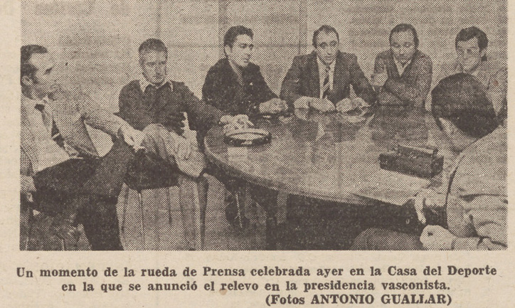 Foto: Norte Expres. Santxón asume la presidencia al inicio de la temporada 74/75
