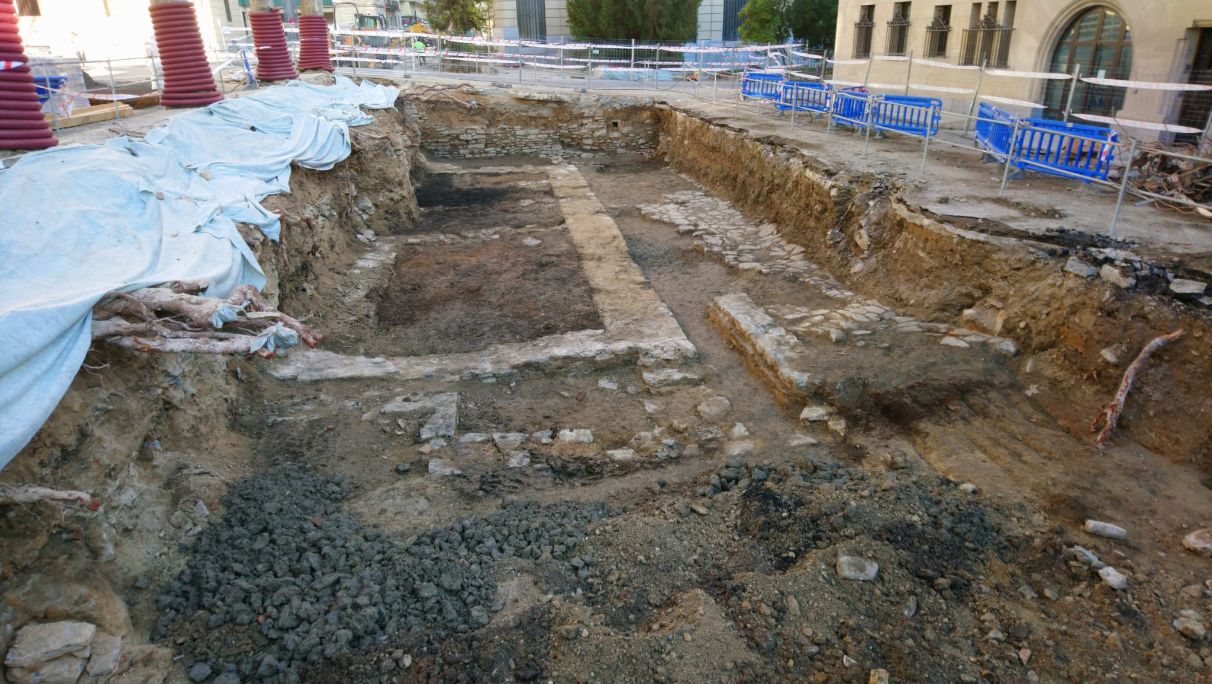 restos arqueologicos olaguibel Correos Plaza de la Memoria