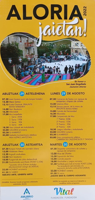 Fiestas Aloria 2022
