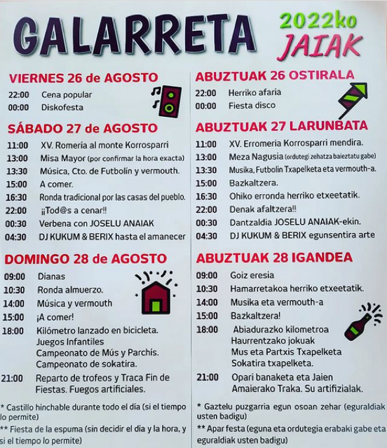 Fiestas Galarreta