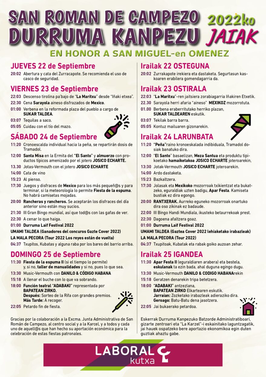 Fiestas San Román de Campezo 2022