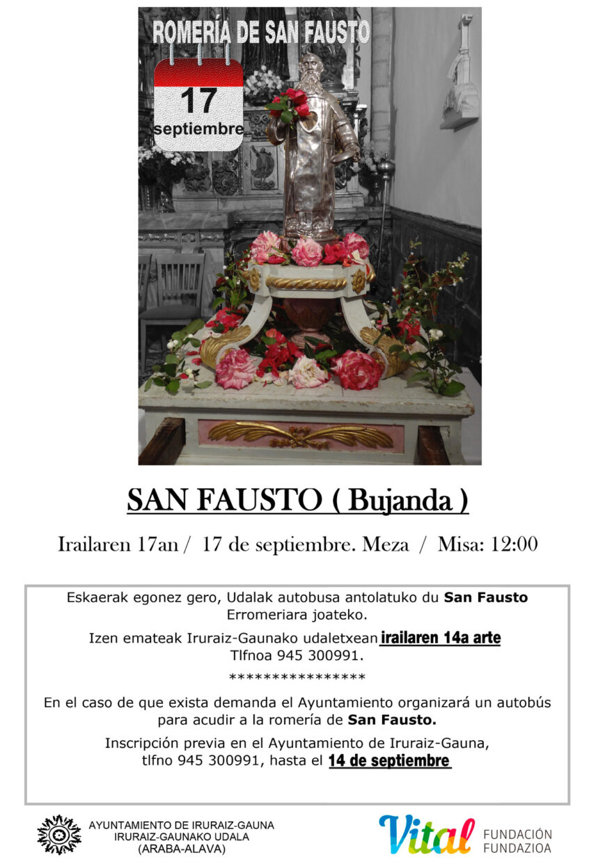 fiestas de San Fausto en Bujanda