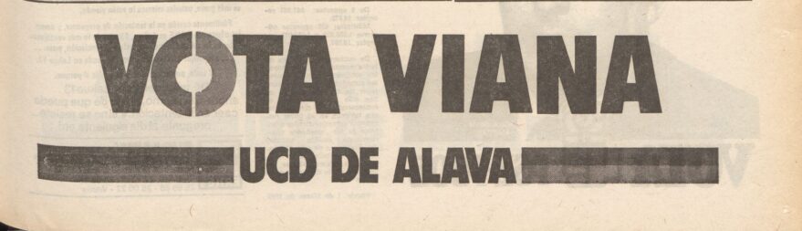 Publicidad de UCD con motivo de las elecciones al Parlamento Vasco de 1980. Norte Expres 1 de marzo de 1980. Hemeroteca Liburuklik.