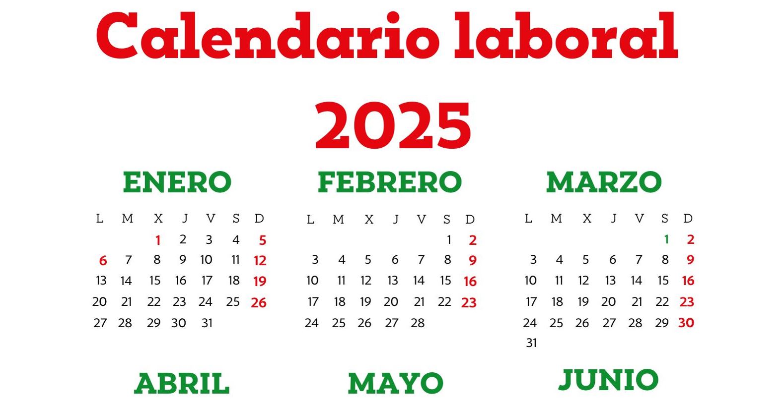 Calendario laboral y de festivos para 2025 en Álava