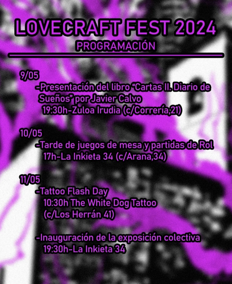 Lovecraft Fest programación 2024